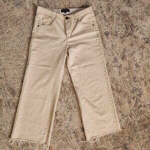 Beige Wide-Leg Women Jeans